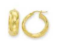 Jewelryweb Bold High Polish Hoop Earrings