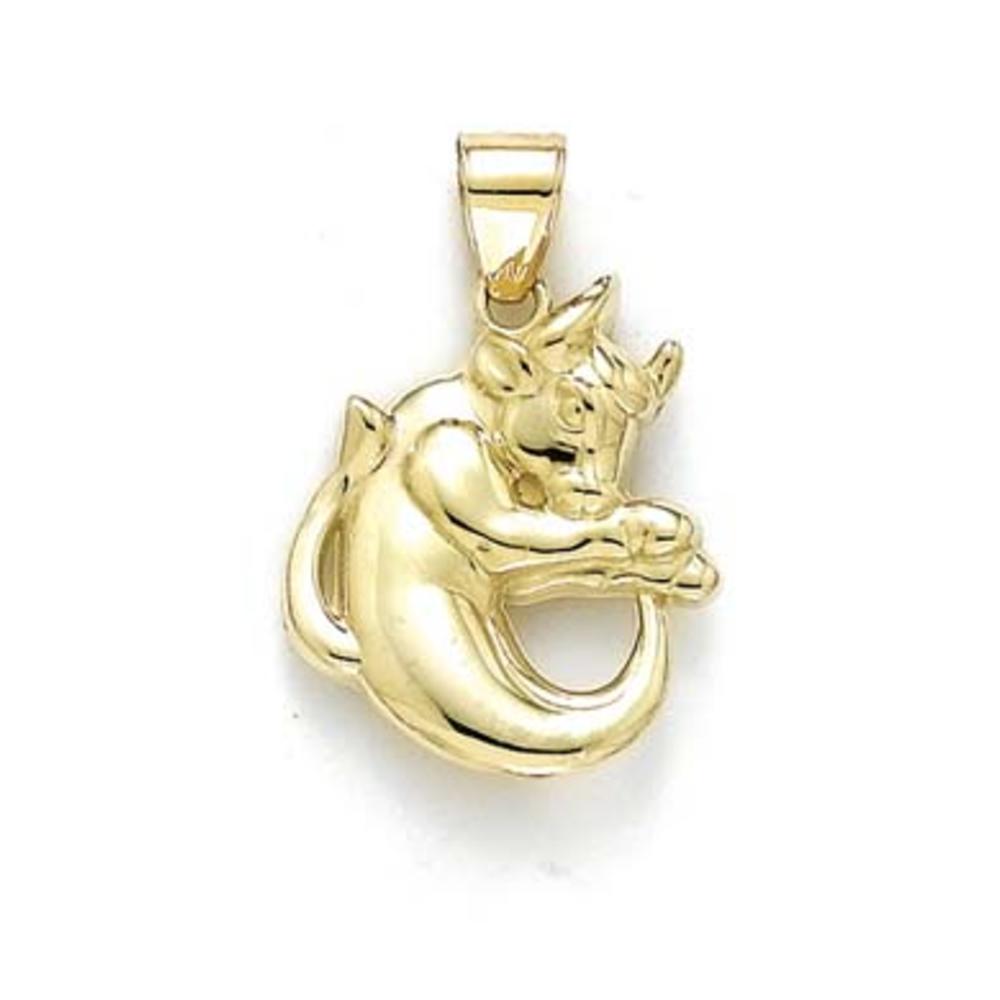 Jewelryweb 14k Yellow Gold Polished Zodiac-Taurus Pendant