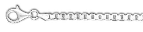 Jewelryweb Sterling Silver 24 Inch X 3.0 mm Box Chain Necklace - Italian