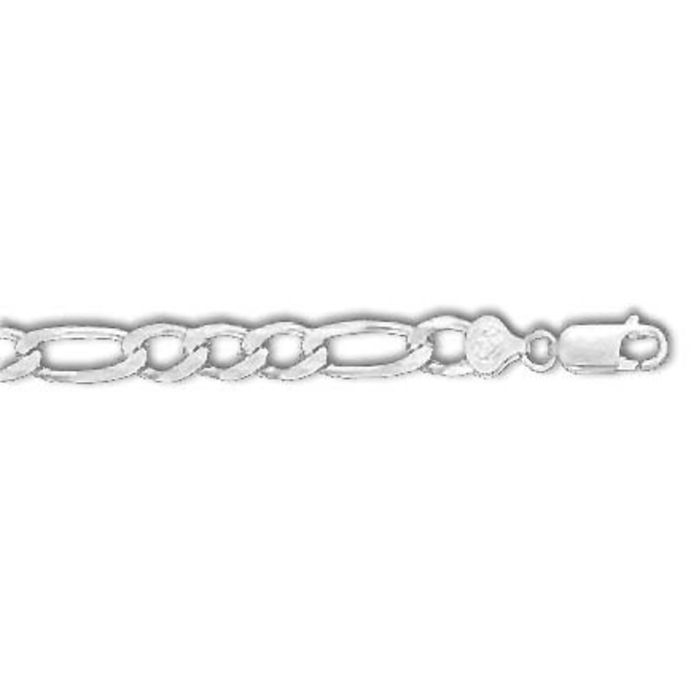 Jewelryweb Sterling Silver 20 Inch X 8.3 mm Figaro Chain Necklace - Italian