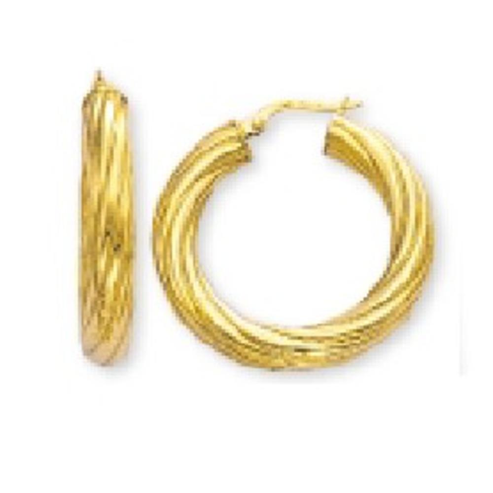 Jewelryweb Swirl Hoop Earrings