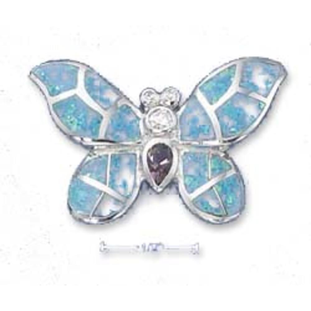 Jewelryweb Sterling Silver Butterfly Slide Pendant