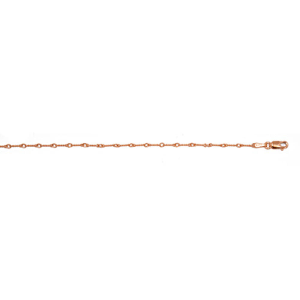 Jewelryweb 14k Rose Gold Spiral Link Chain Necklace - 16 Inch