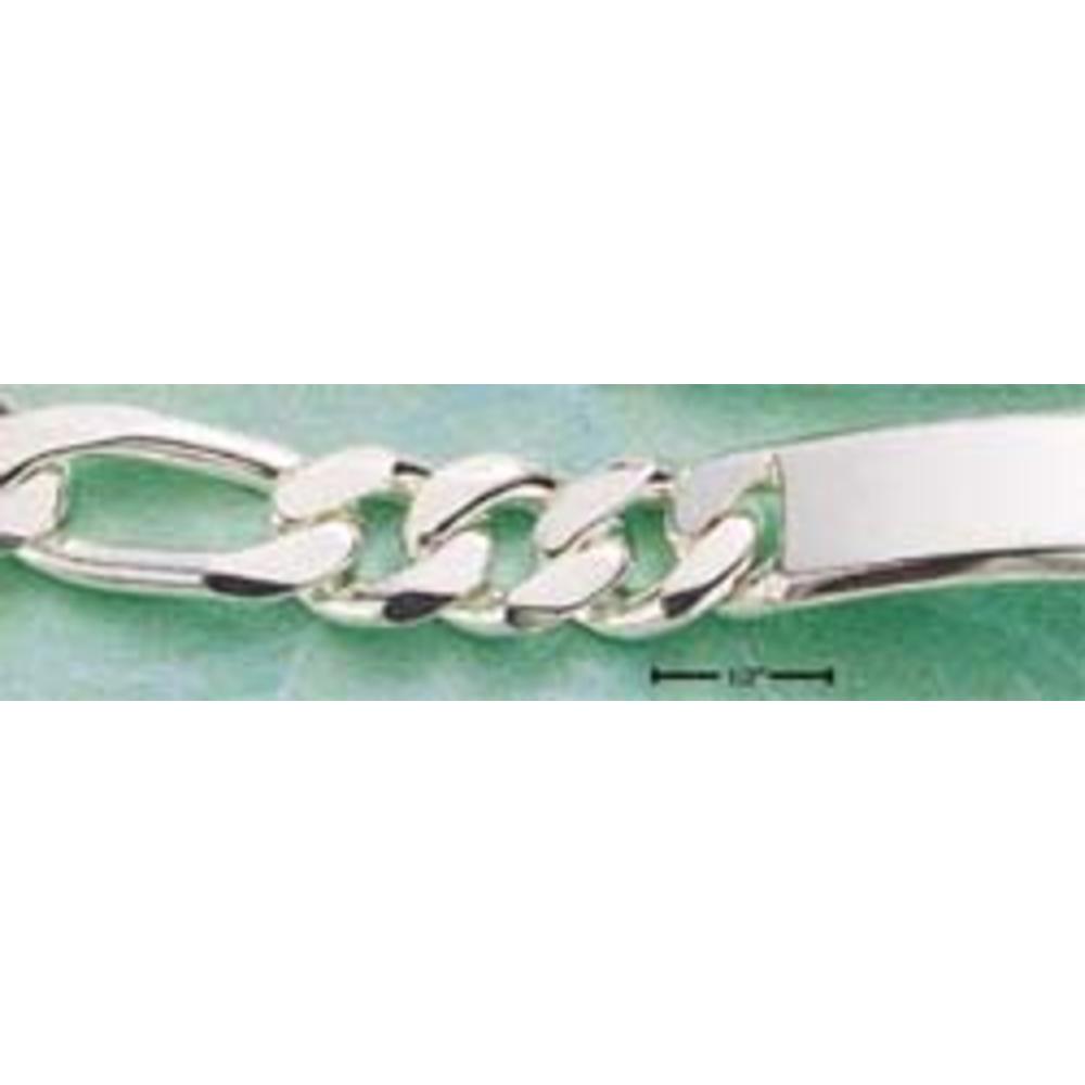 Jewelryweb Sterling Silver 8 Inch Figaro Id Bracelet