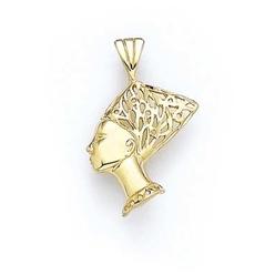 Jewelryweb 14k Yellow Gold Nefertiti Pendant
