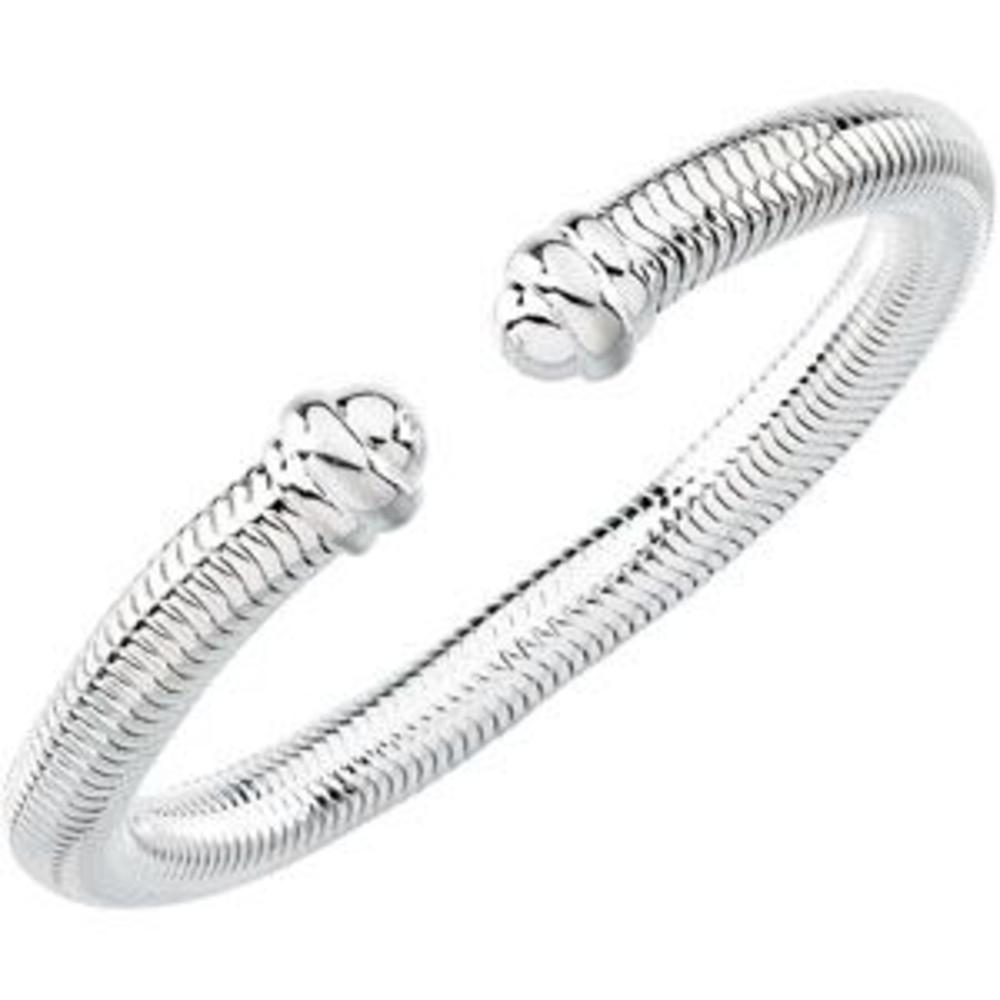Jewelryweb Sterling Silver Hollow Snake Bracelet 7.5 Inch