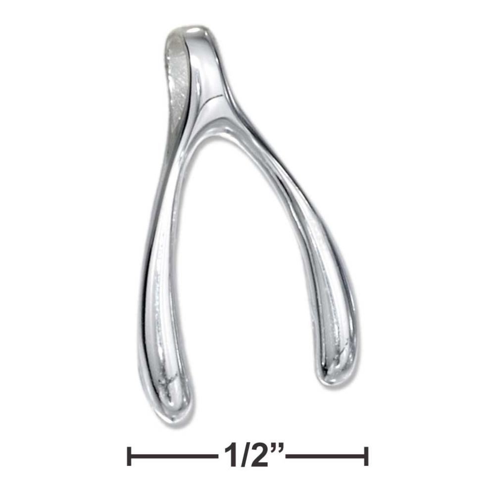 Jewelryweb Sterling Silver Wishbone Pendant
