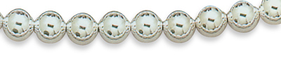 Jewelryweb 8 Inch 8mm Sterling Silver Bead Bracelet - Lobster Clasp