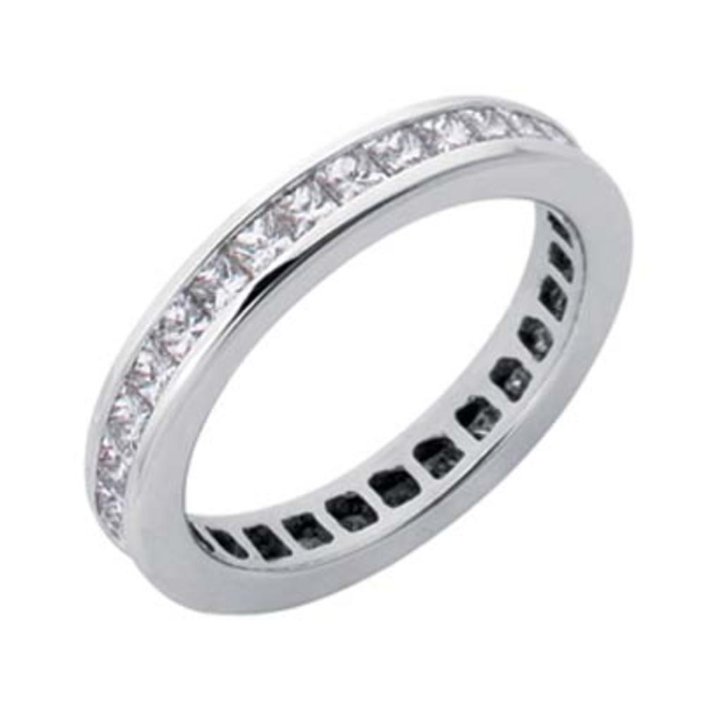 Jewelryweb Platinum Eternity 1.4 Ct Diamond Band Ring - Size 7.0