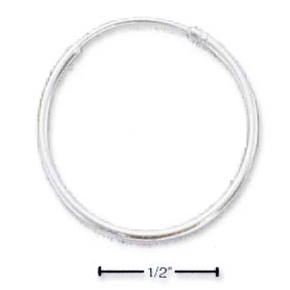 Jewelryweb Sterling Silver 22mm Endless Wire Hoop Earrings