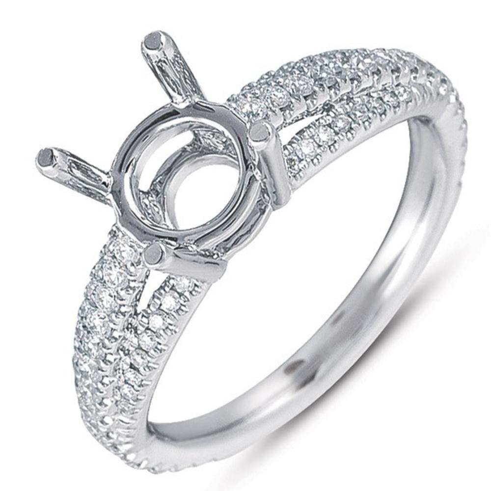 Jewelryweb 14k .42 Dwt Diamond White Gold Engagement Ring