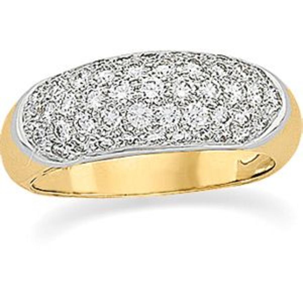 Jewelryweb 14k Two-Tone Gold Diamond Ring - Size 5 1ct
