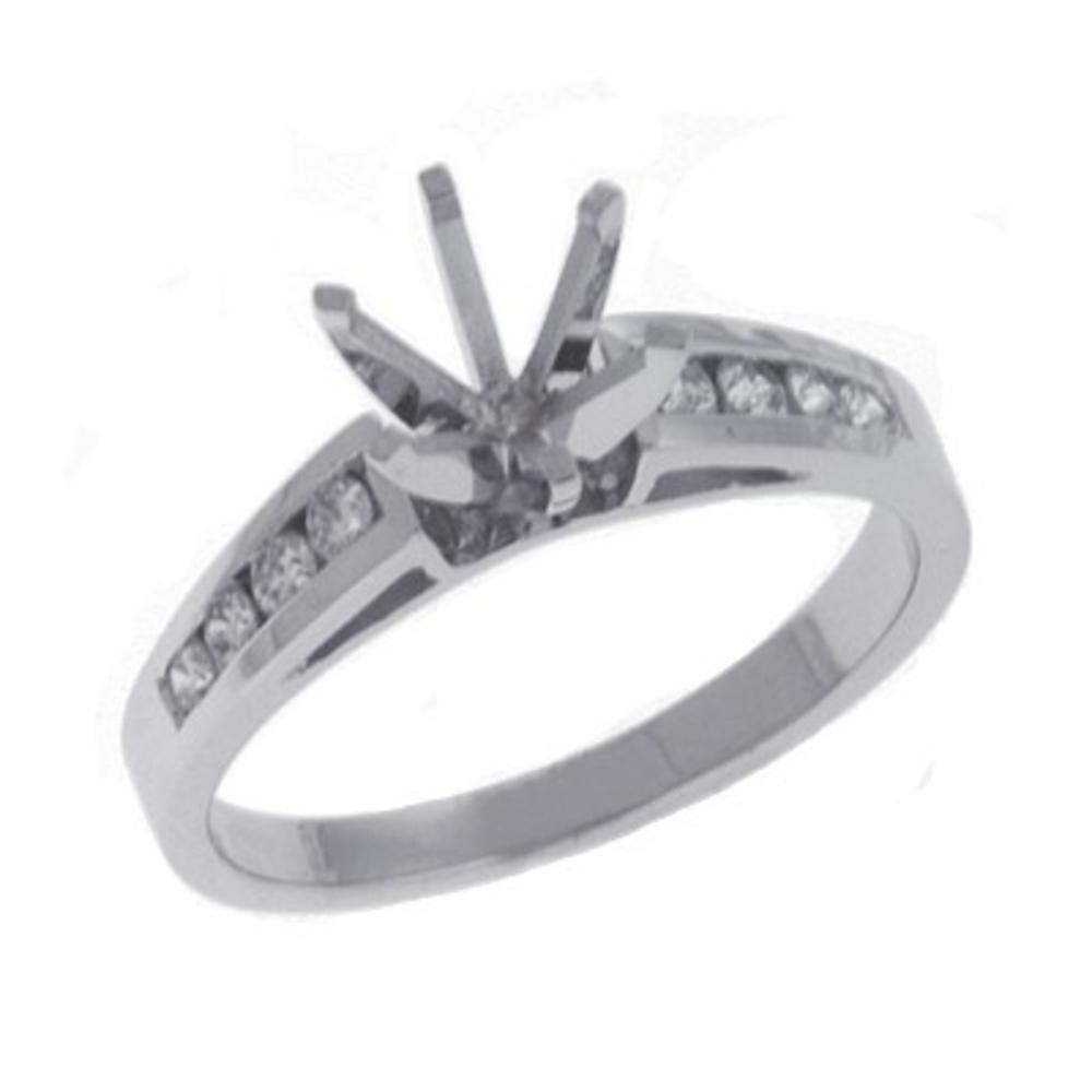 Jewelryweb Palladium .23 Dwt Diamond Engagement Ring