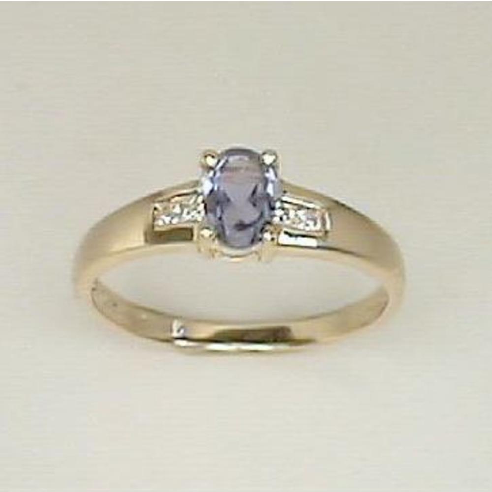 Jewelryweb Tanzanite and Diamond Ring - Size 7.0