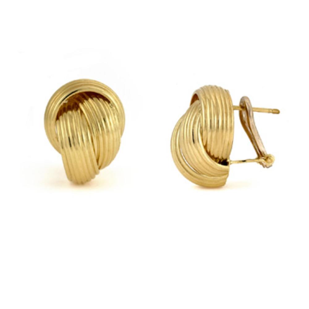 Jewelryweb 18k Yellow Gold Bow Earrings