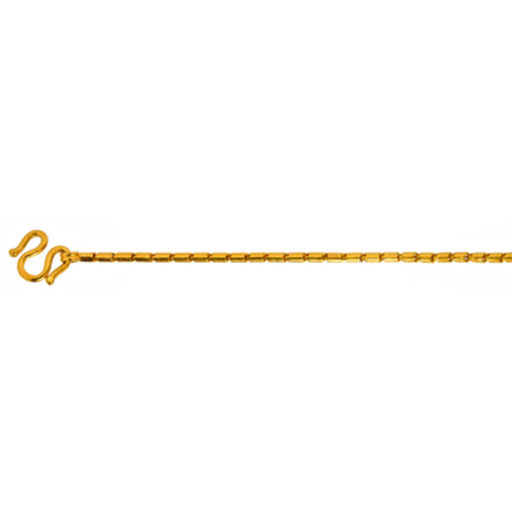 Jewelryweb 24k Yellow 2.3mm Orient Small Link Chain Necklace - 24 Inch