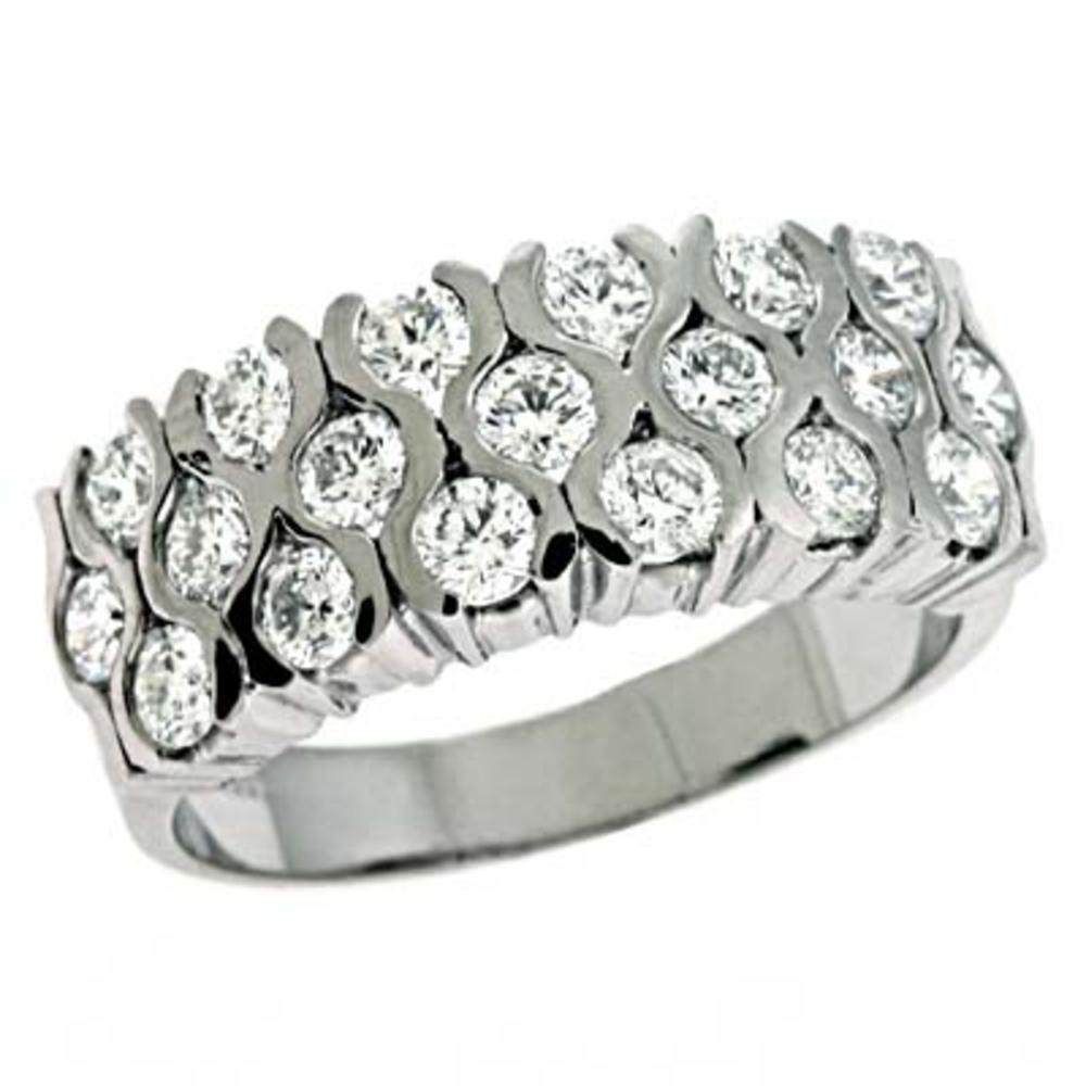 Jewelryweb 14k White Gold Trendy 1.28 Ct Diamond Ring