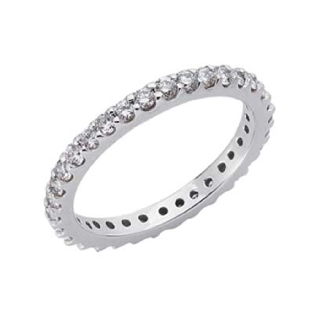Jewelryweb Platinum Eternity 0.87 Ct Diamond Band Ring