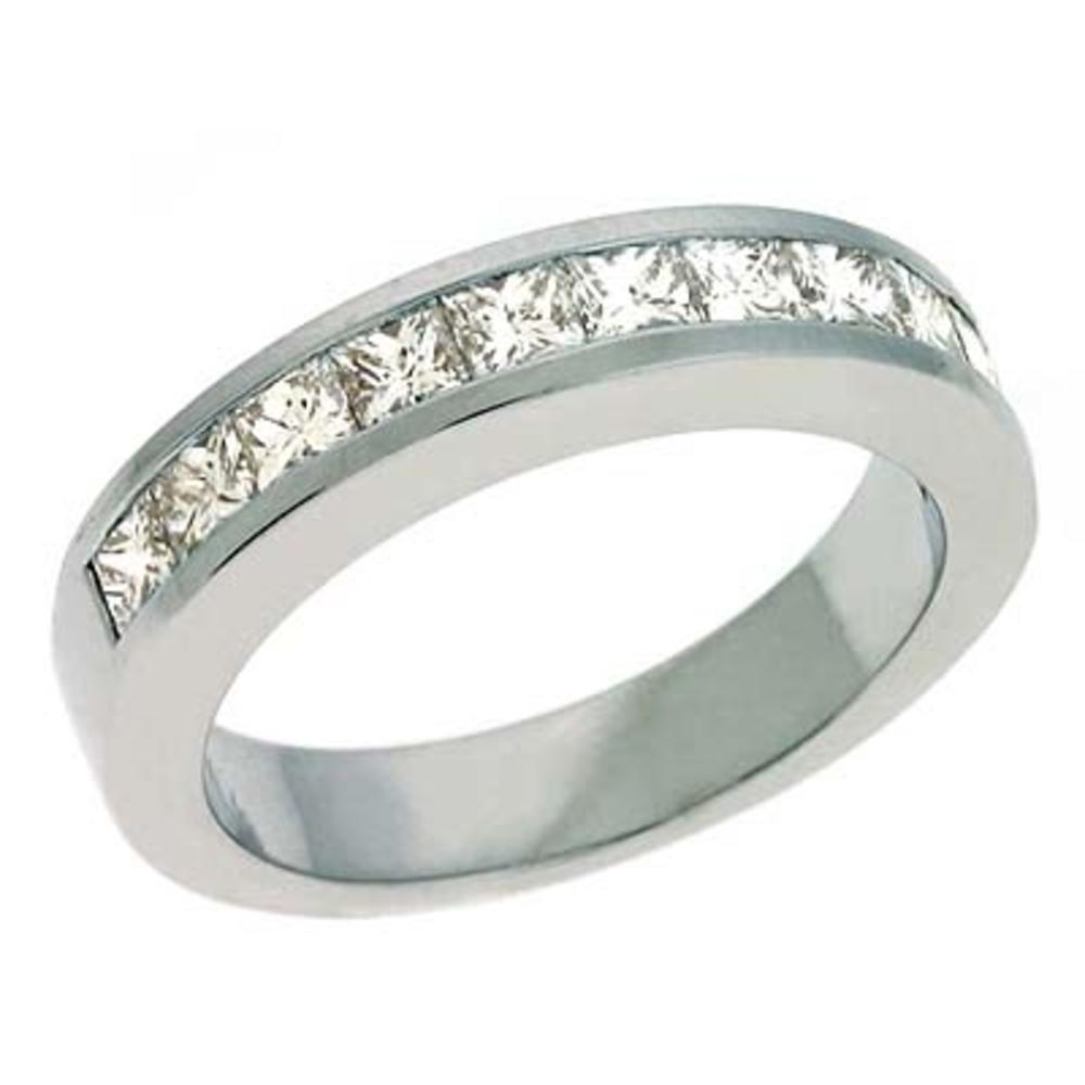 Jewelryweb Platinum Princess Cut 1.1 Ct Diamond Band Ring