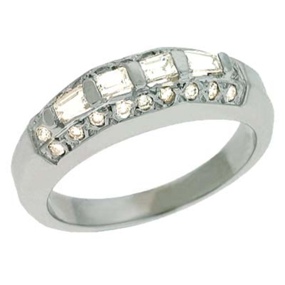 Jewelryweb 14k White Gold 0.48 Ct Diamond Band Ring