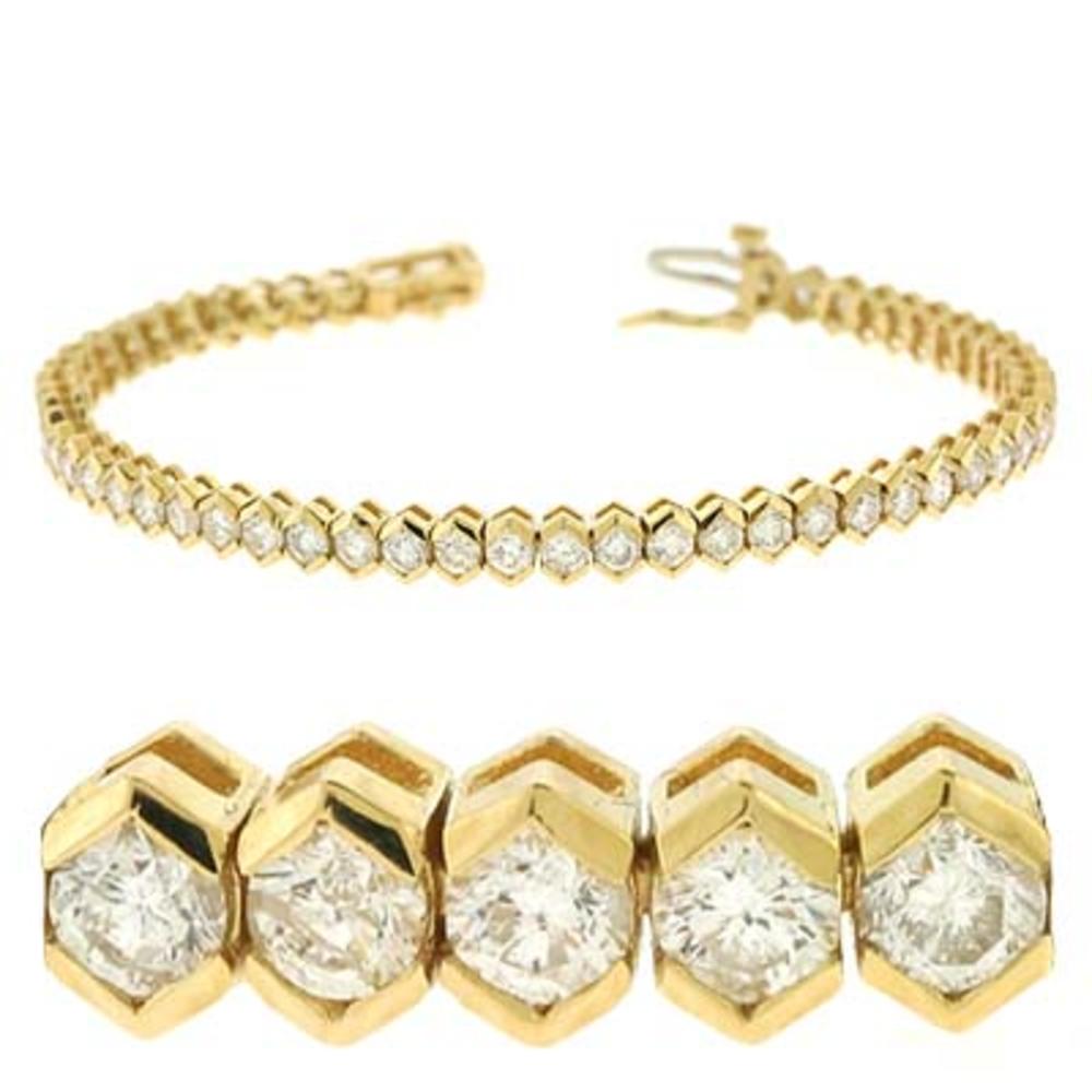 Jewelryweb 14k Yellow Gold Tennis 6 Ct Diamond Bracelet