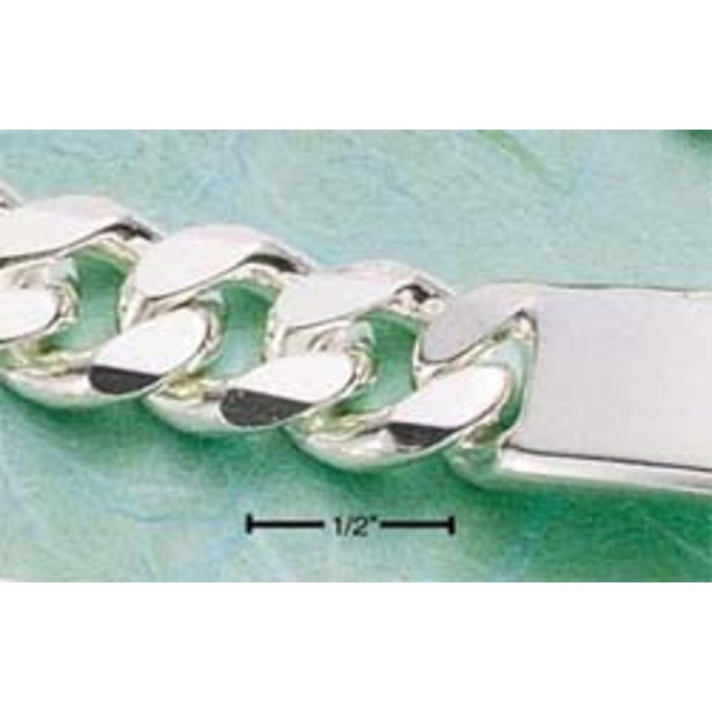Jewelryweb Sterling Silver 9 Inch Curb Id Bracelet