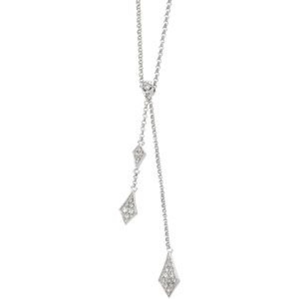 Jewelryweb 14k White Gold Diamond Necklace 1/6ct