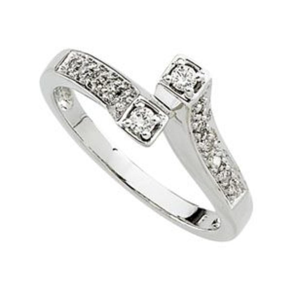 Jewelryweb 14k White Gold Diamond Ring 1/6ct - Size 6