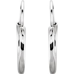 Jewelryweb Sterling Silver Hoop Earring 12mm
