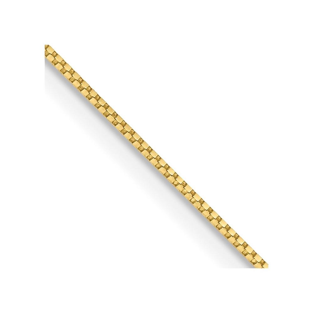 Jewelryweb 10k Yellow Gold .7mm Box Chain Necklace - 16 Inch