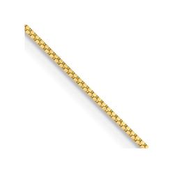 Jewelryweb 10k Yellow Gold .7mm Box Chain Necklace - 20 Inch