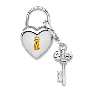 jewelryweb 10mm lock sterling key heart silver locket specifications
