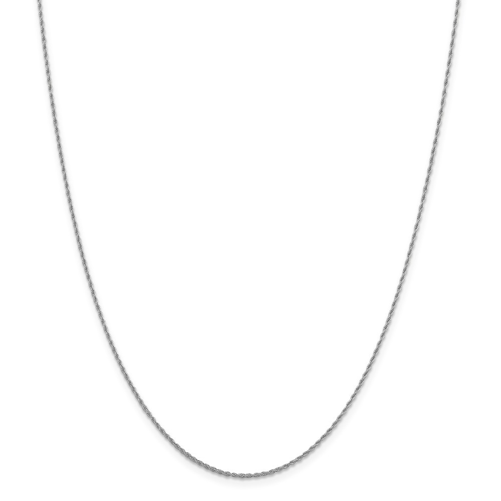 Jewelryweb 10k White Gold Sparkle-Cut Pendant Rope - 20 Inch - Measures 1.2mm Wide