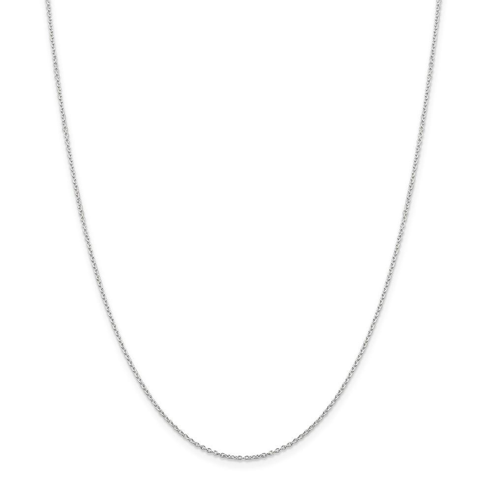 Jewelryweb Sterling Silver 1.25mm Cable Chain Necklace - 24 Inch - Lobster Claw