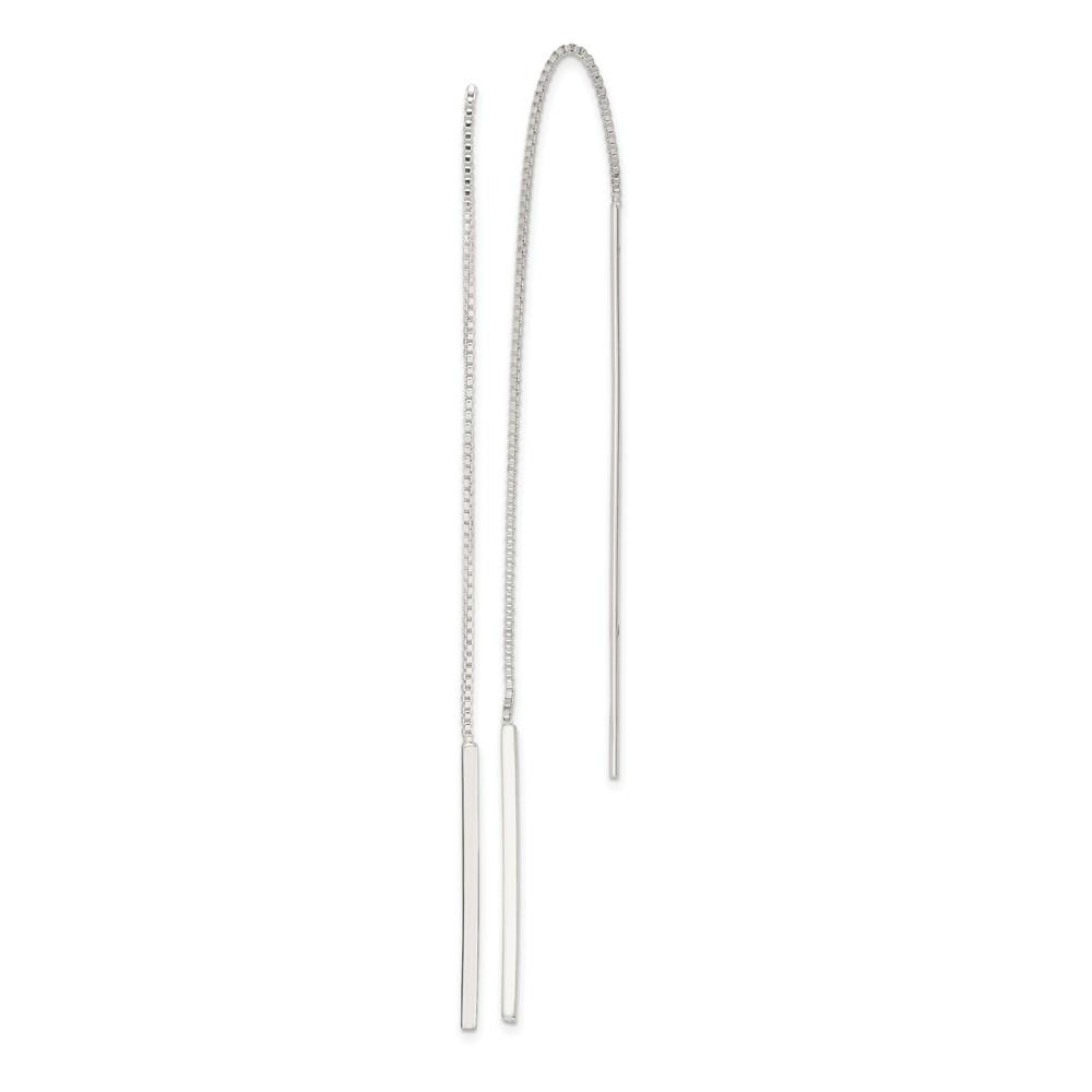 Jewelryweb Sterling Silver Threader Earrings - Measures 78x1mm Wide
