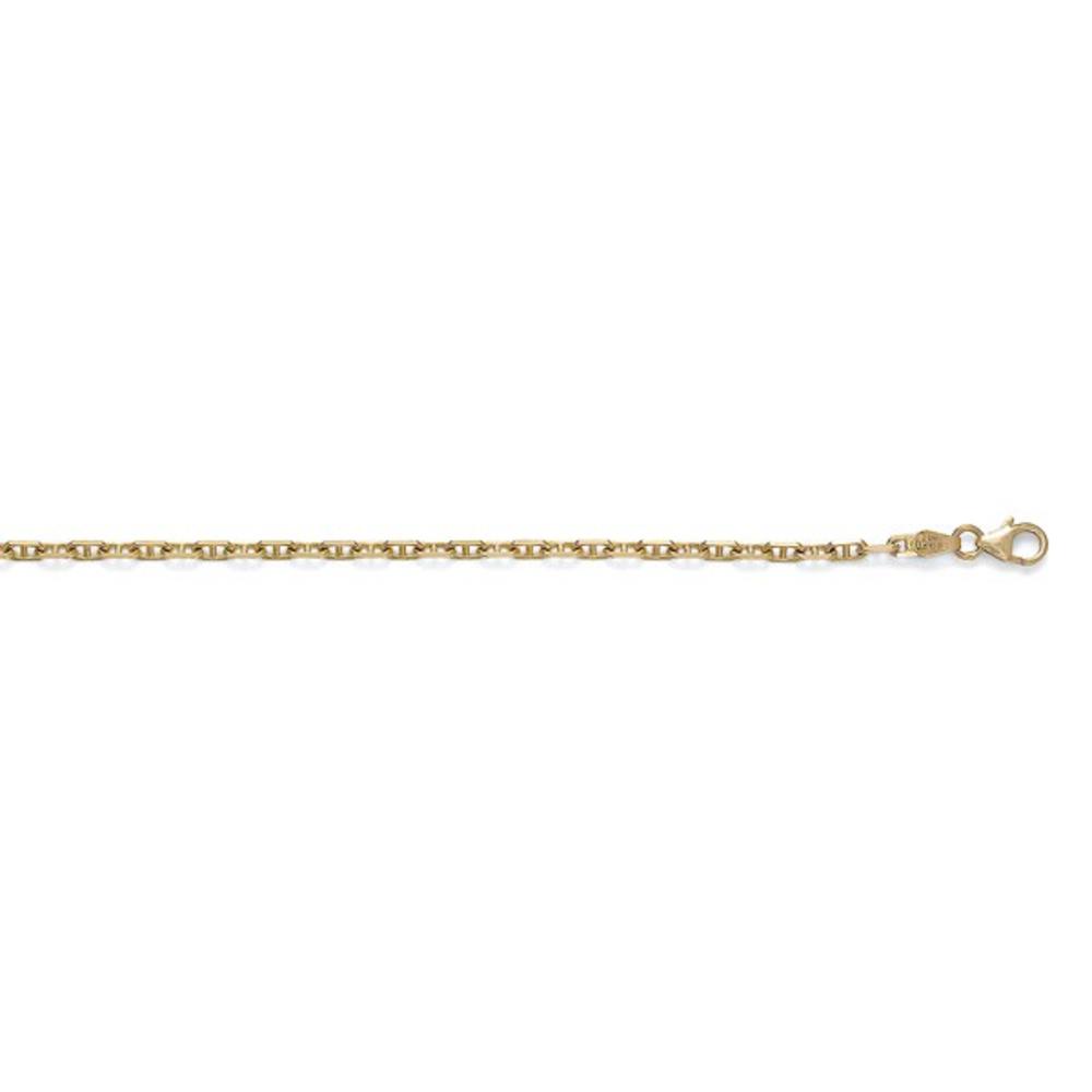 Jewelryweb 18k Yellow Gold 2.7mm Solid Anchor Chain Necklace - 30 Inch