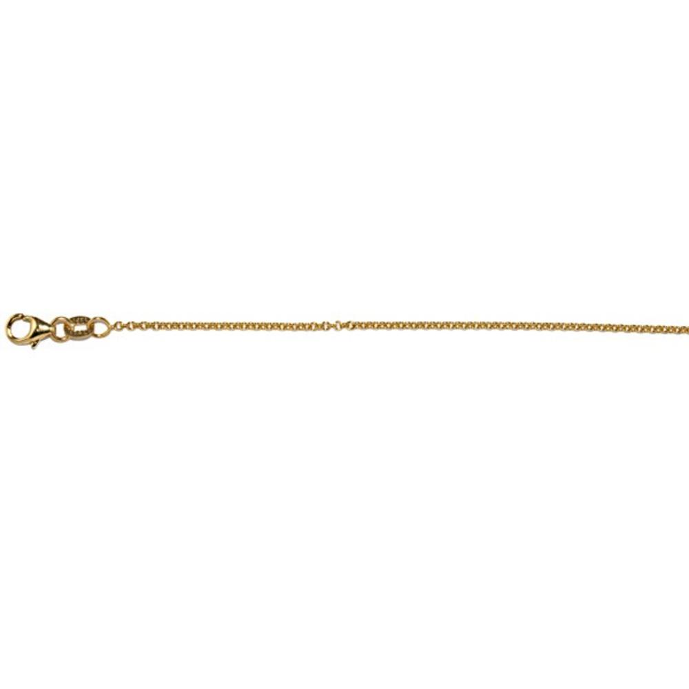 Jewelryweb 14k Yellow Gold 1.5mm Cable Chain Necklace - 20 Inch