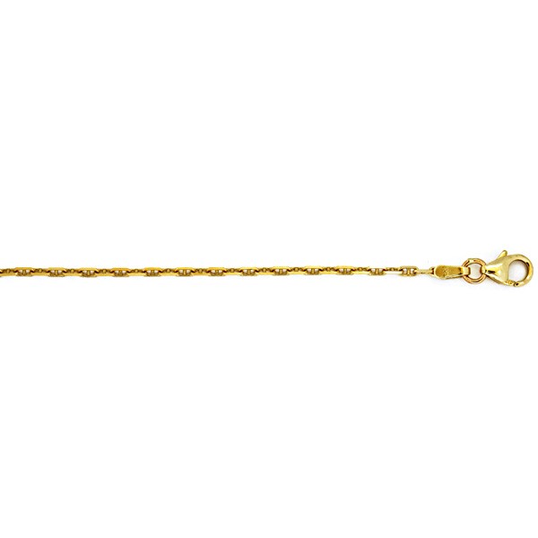 Jewelryweb 14k Yellow Gold 1.7mm Anchor Chain Necklace - 16 Inch