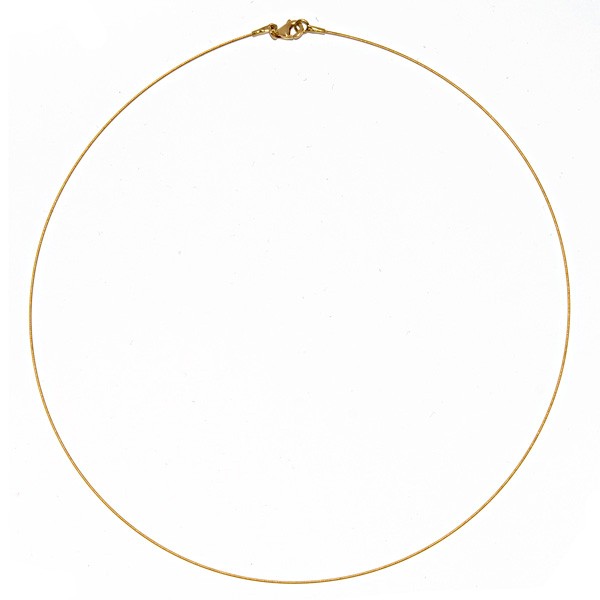 Jewelryweb 18k Yellow Gold 0.5mm Twist Cable Wire Necklace - 16 Inch