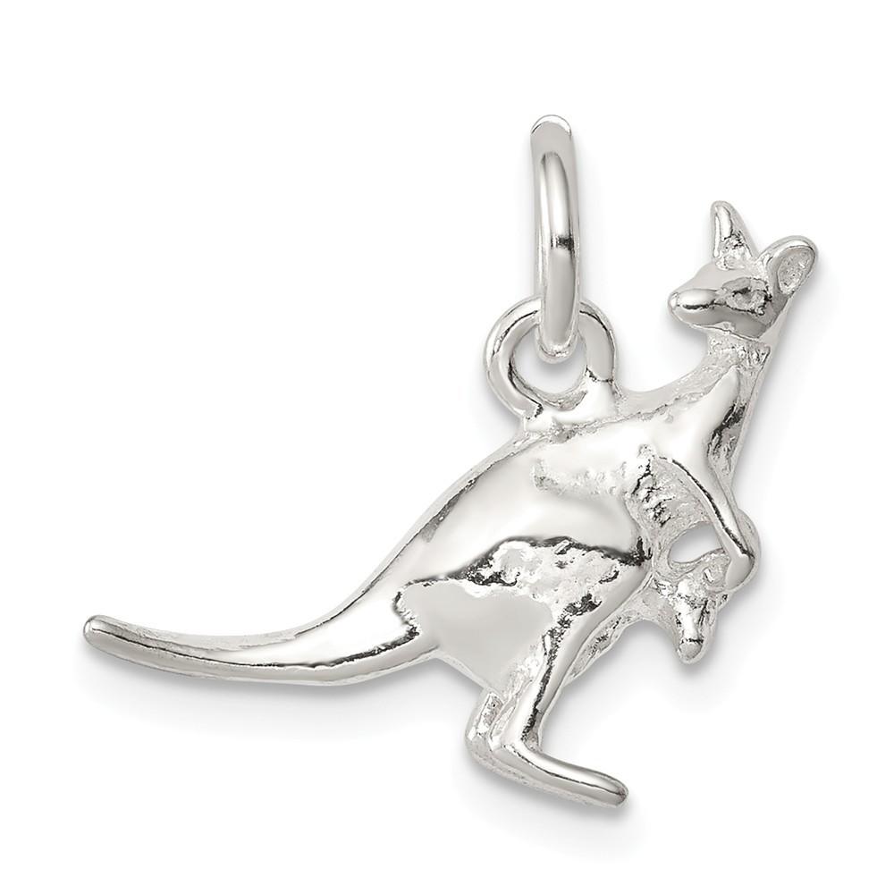 Jewelryweb Sterling Silver Kangaroo Charm