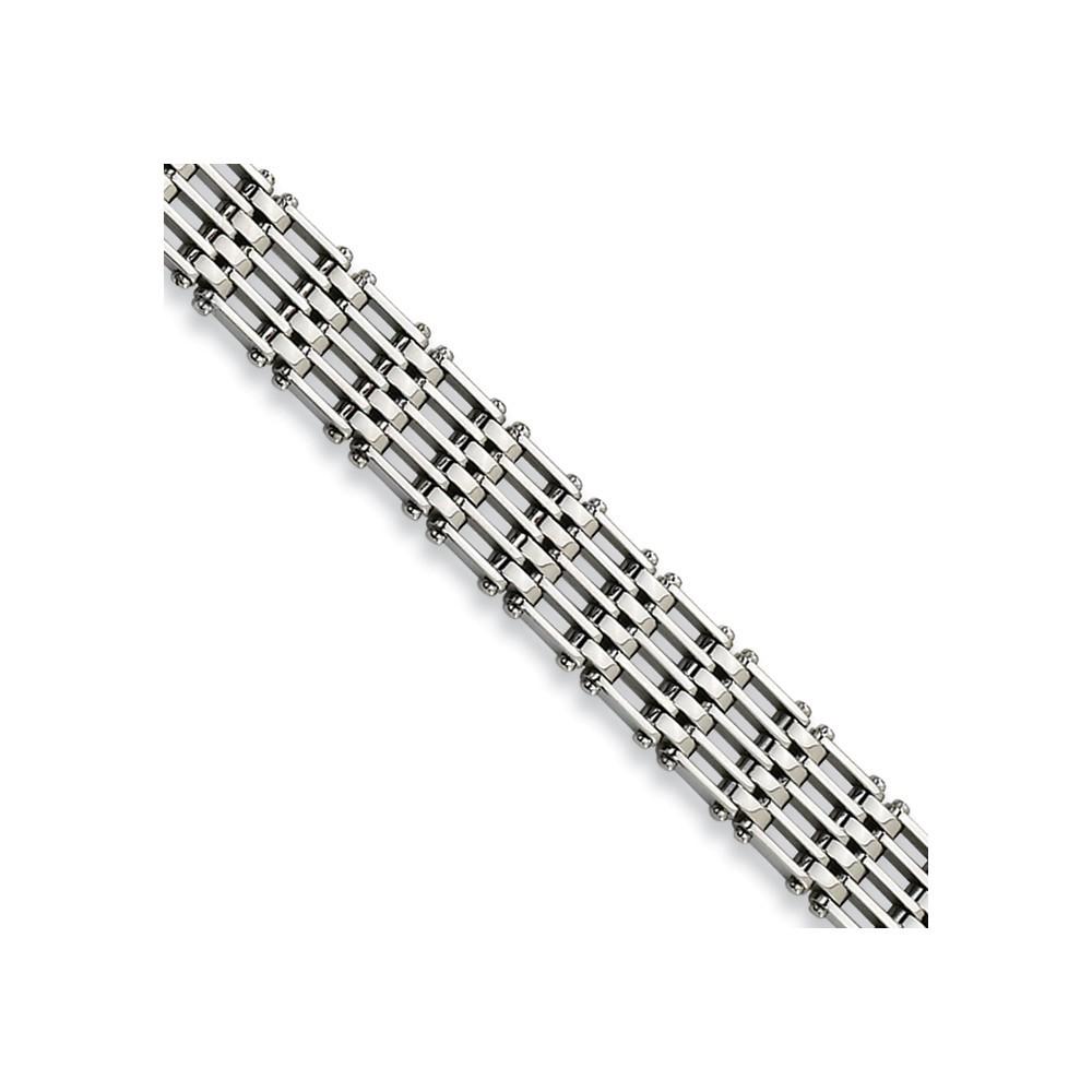 Jewelryweb Stainless Steel Polished Bracelet - 8.5 Inch