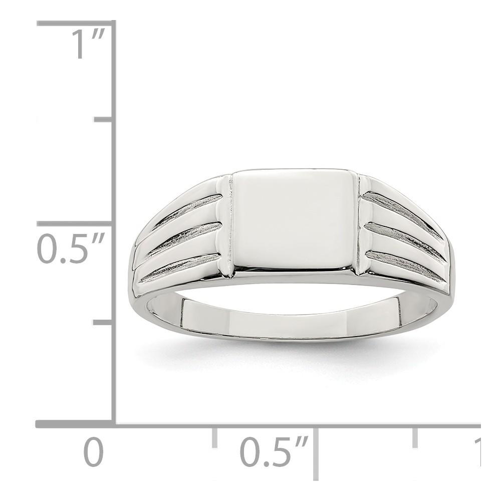 Jewelryweb Sterling Silver Signet Ring - Size 6