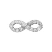 Earrings Diamond Sears Jewelryweb 14k White Gold Single 0 10 Dwt Diamond Infinity Stud Earrings