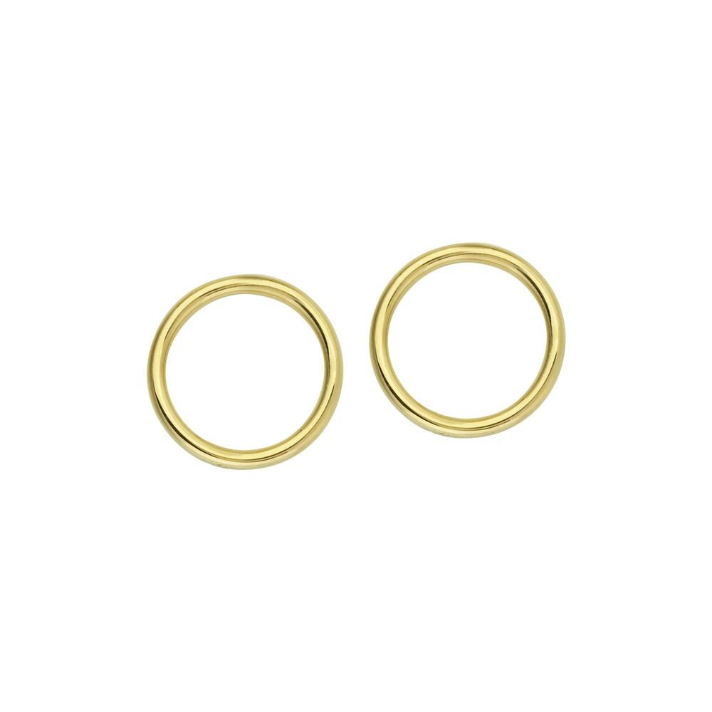 Jewelryweb 14k Yellow Gold Open Circle Earrings