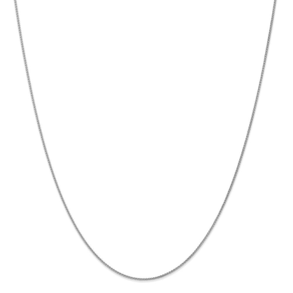 Jewelryweb 14k White Gold 1mm Spiga Pendant Chain - 18 Inch