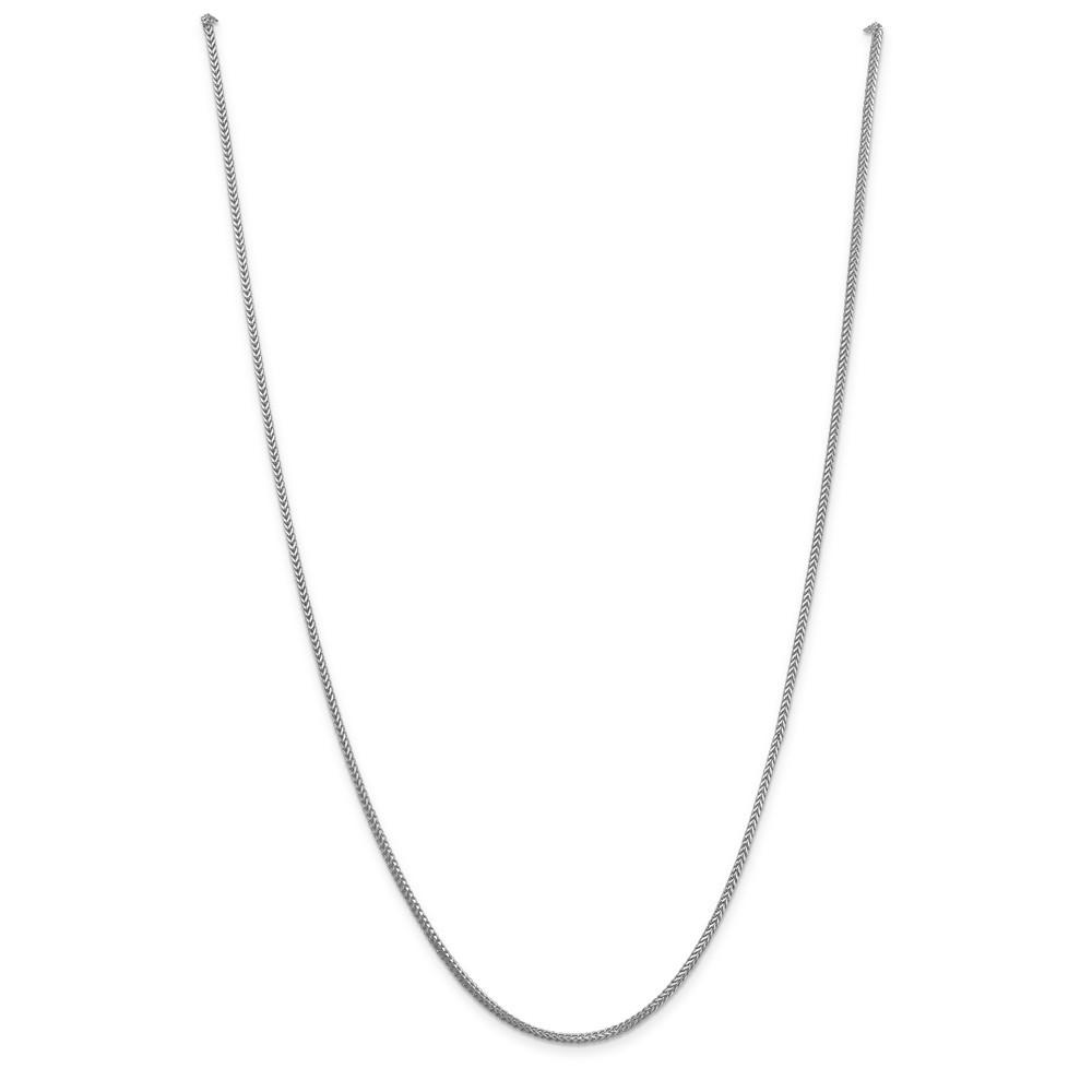 Jewelryweb 1.25mm 14k White Gold Franco Chain Necklace - 16 Inch
