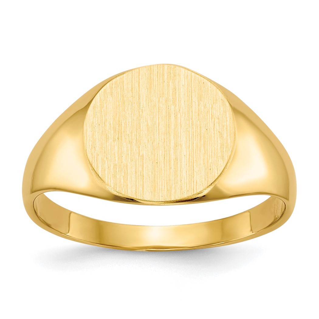 Jewelryweb 14k Yellow Gold Signet Ring - Size 6
