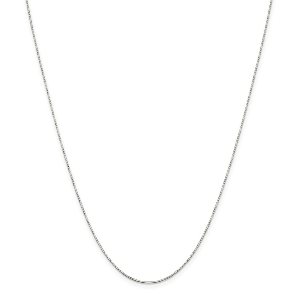 Jewelryweb Sterling Silver .6mm 4 Side D-Cut Mirror Box Chain - 24 Inch - Spring Ring