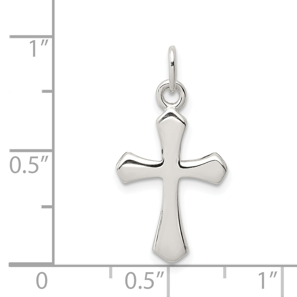 Jewelryweb Sterling Silver Passion Cross Charm - Measures 22x12mm Wide