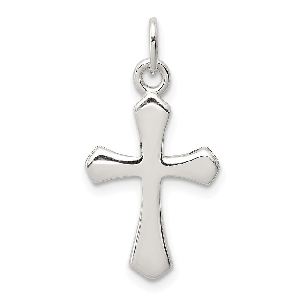 Jewelryweb Sterling Silver Passion Cross Charm - Measures 22x12mm Wide